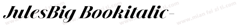 JulesBig Bookitalic字体转换